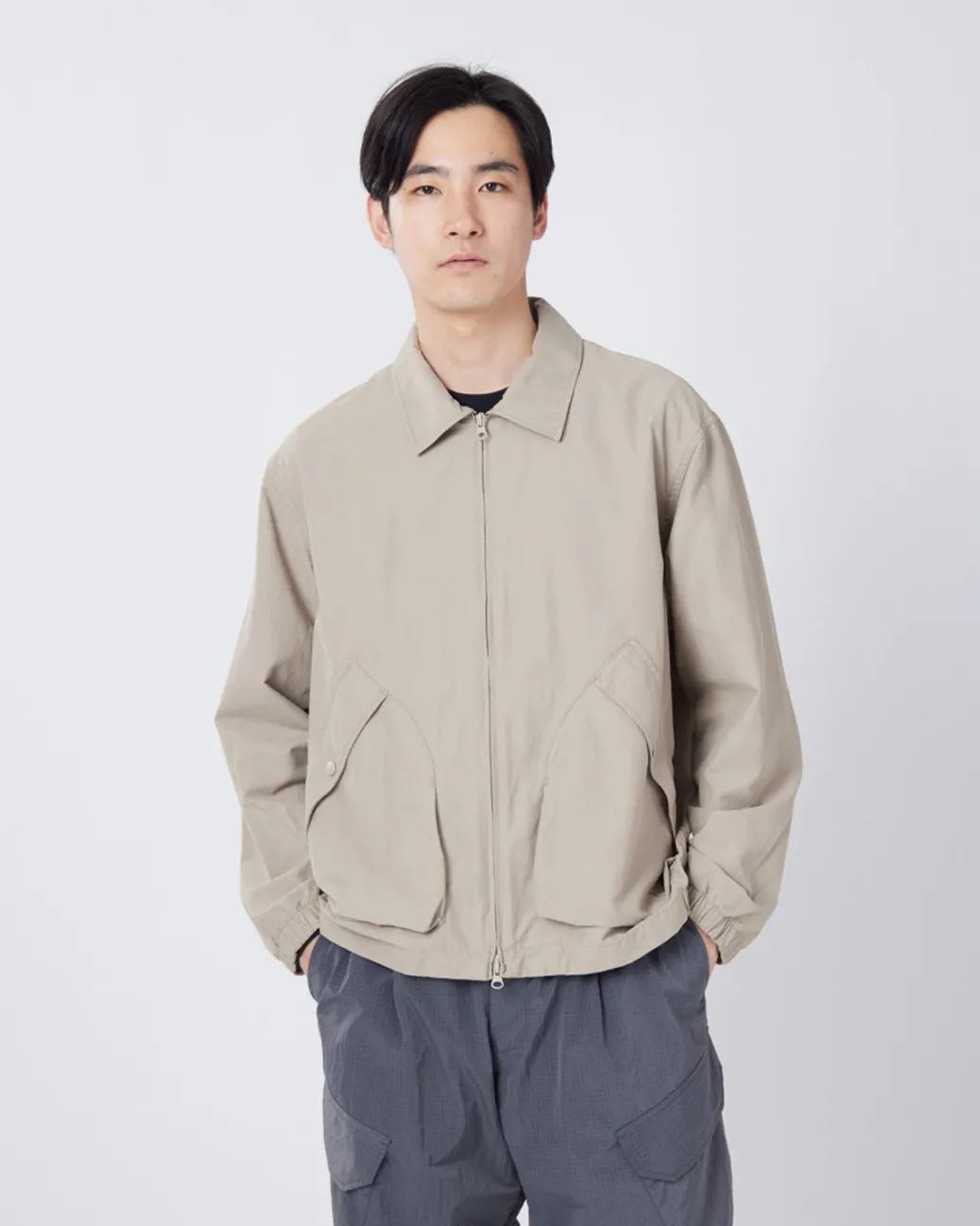 Light Dobby Cloth Harrington Jacket