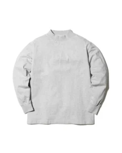 Recycled Cotton Mockneck Long Sleeve T-Shirt