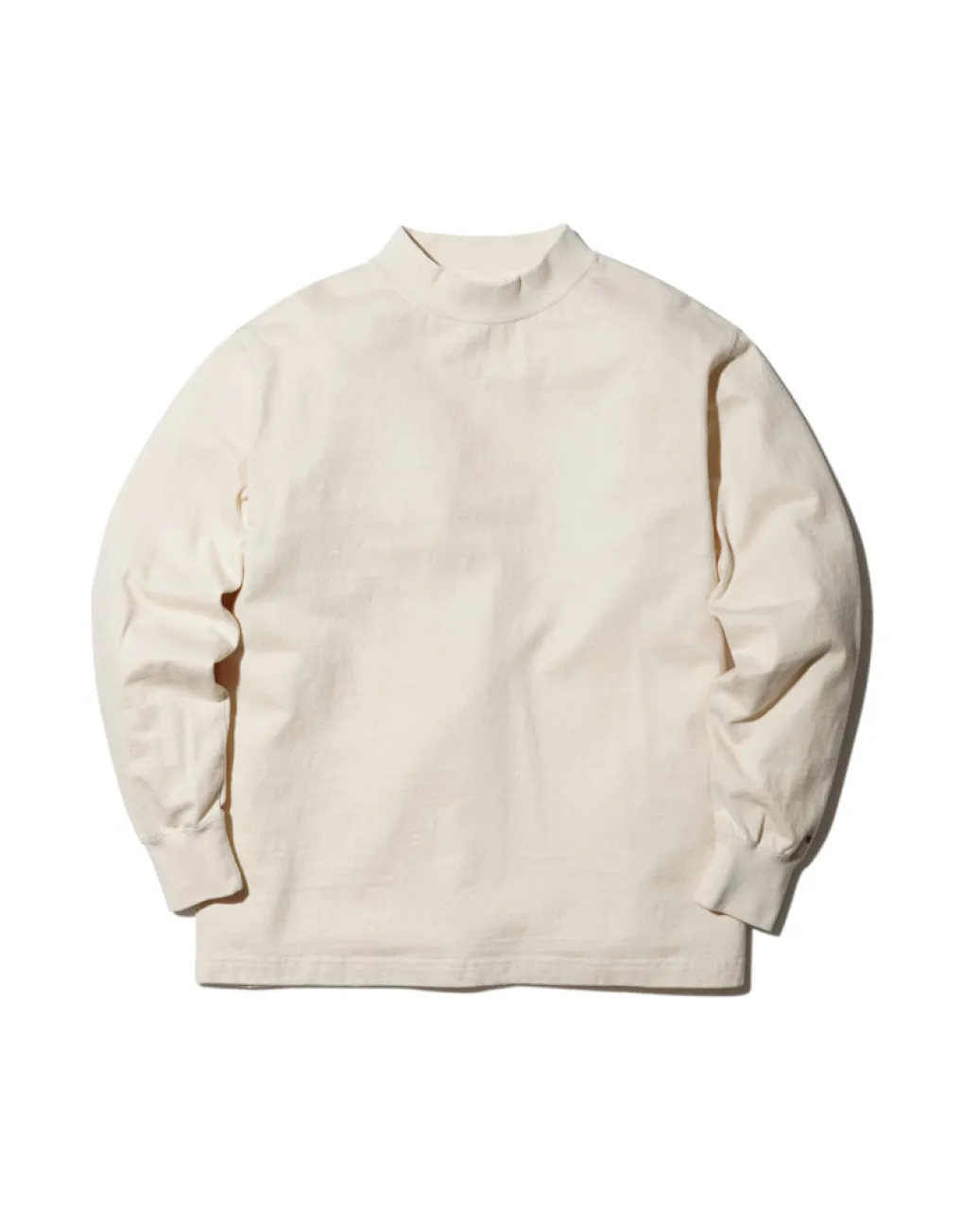 Recycled Cotton Mockneck Long Sleeve T-Shirt