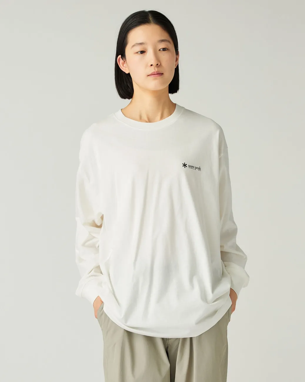 Soft Cotton Relaxed Logo L/S T-Shirt