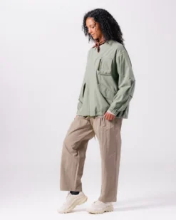 TAKIBI Herringbone Collarless Jacket