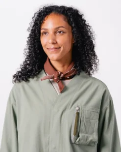 TAKIBI Herringbone Collarless Jacket
