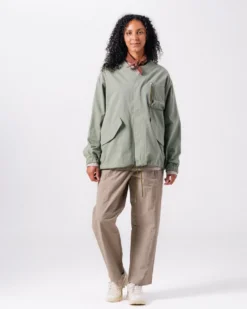 TAKIBI Herringbone Collarless Jacket