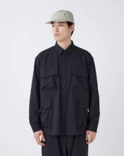 TAKIBI Herringbone Shirt Jacket