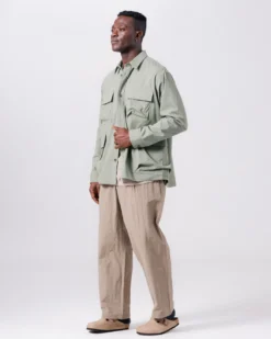 TAKIBI Herringbone Shirt Jacket