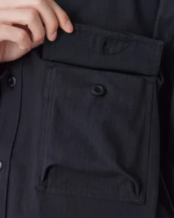 TAKIBI Herringbone Shirt Jacket