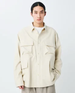 TAKIBI Herringbone Shirt Jacket