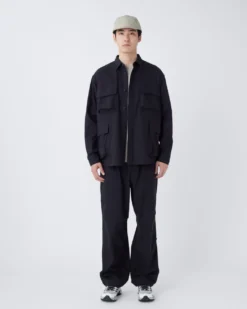TAKIBI Herringbone Shirt Jacket