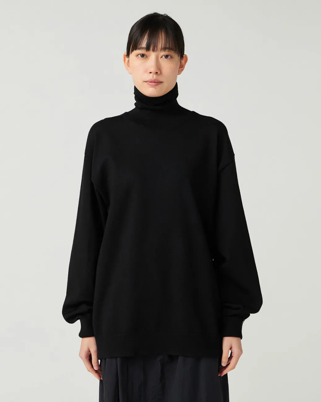 Washable Wool Turtleneck Knit