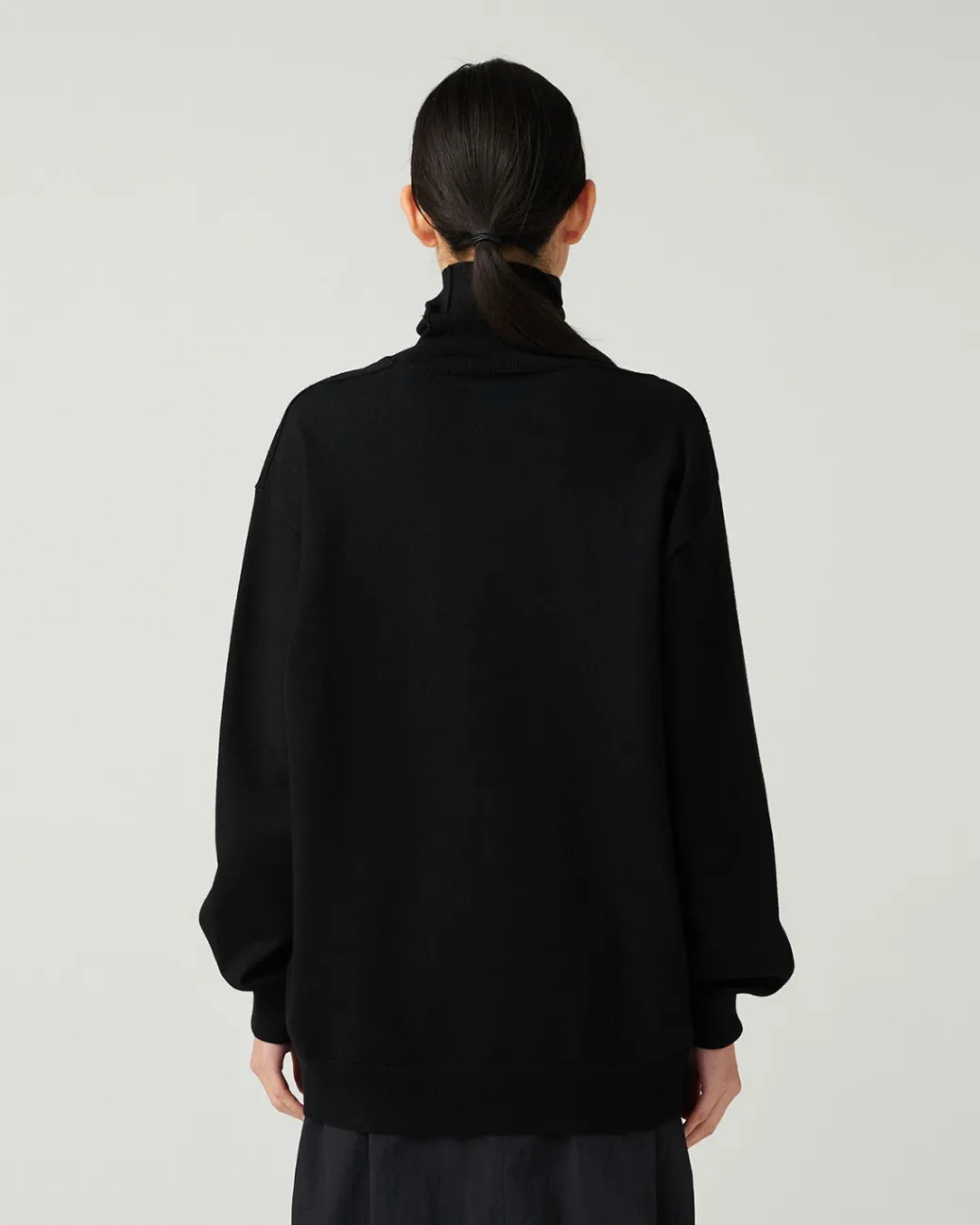 Washable Wool Turtleneck Knit