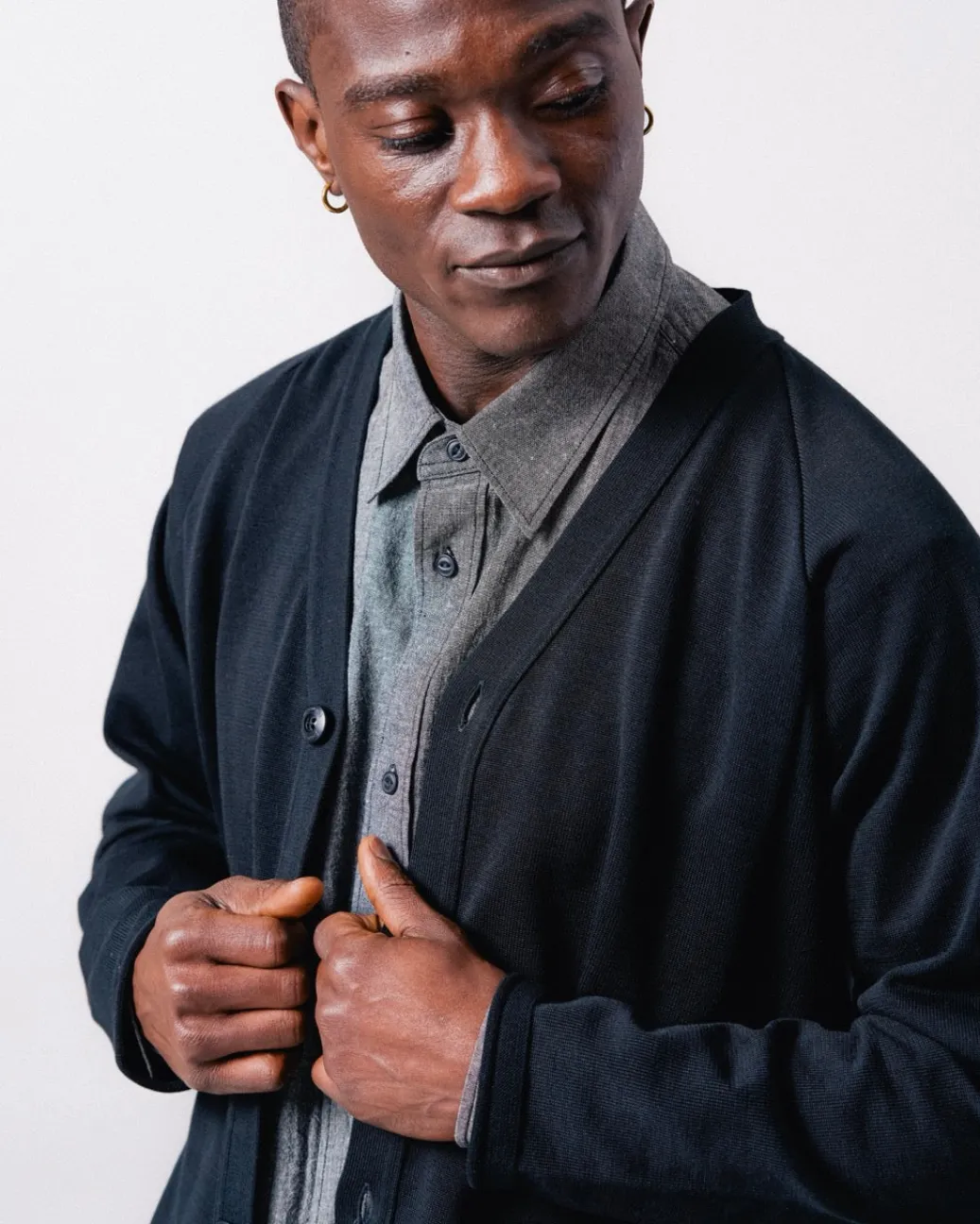 Water-Repellent Knit Cardigan